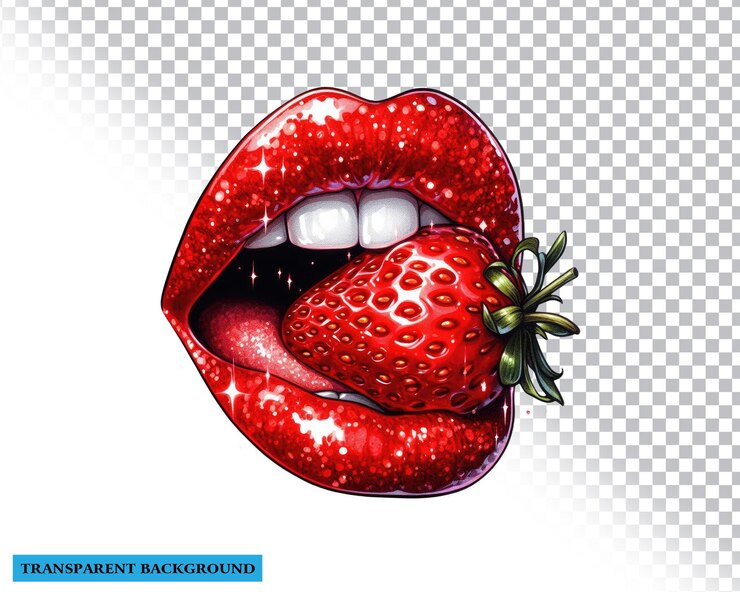 PSD rode lippen en aardbeien