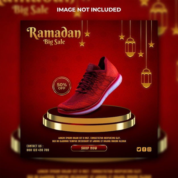 Rode ramadan big sale flyer social media post