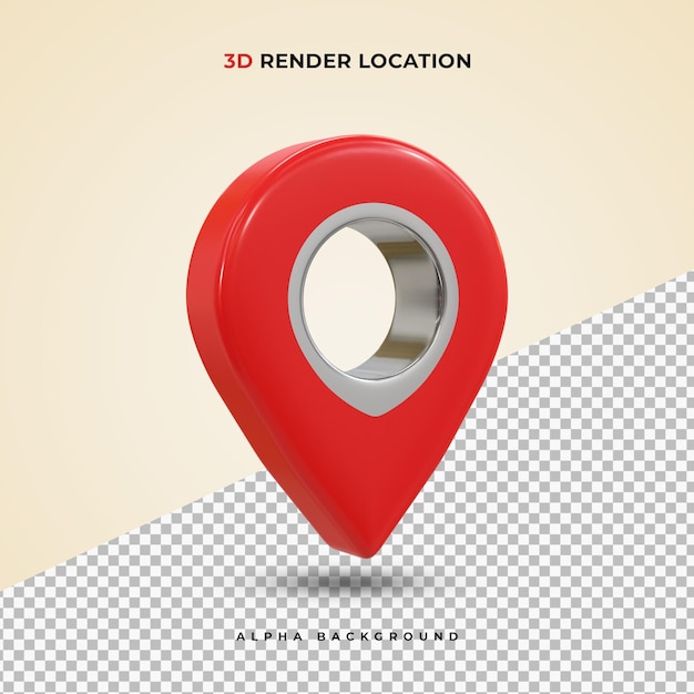 Rode realistische 3d-kaart pin gps aanwijzer markeringen aanwijzer locatiepictogram