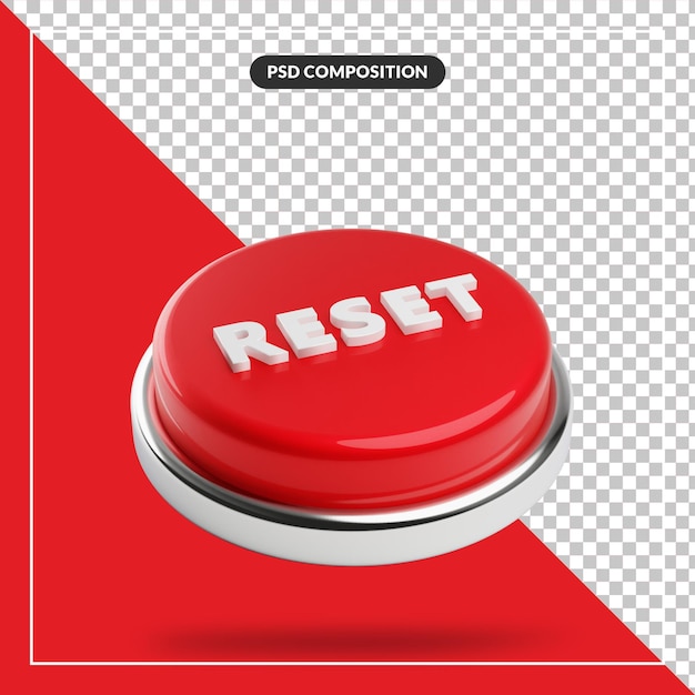 Rode reset knop concept geïsoleerd