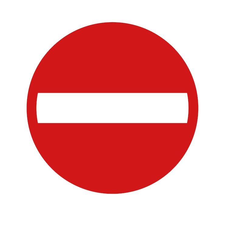 PSD rode ronde verkeersbord niet invoeren geïsoleerd png