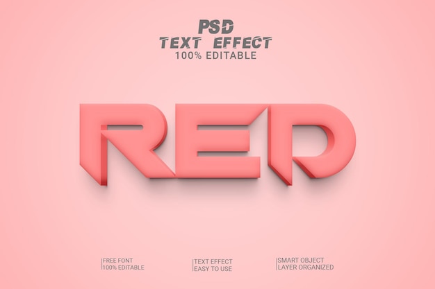 Rode tekststijleffect