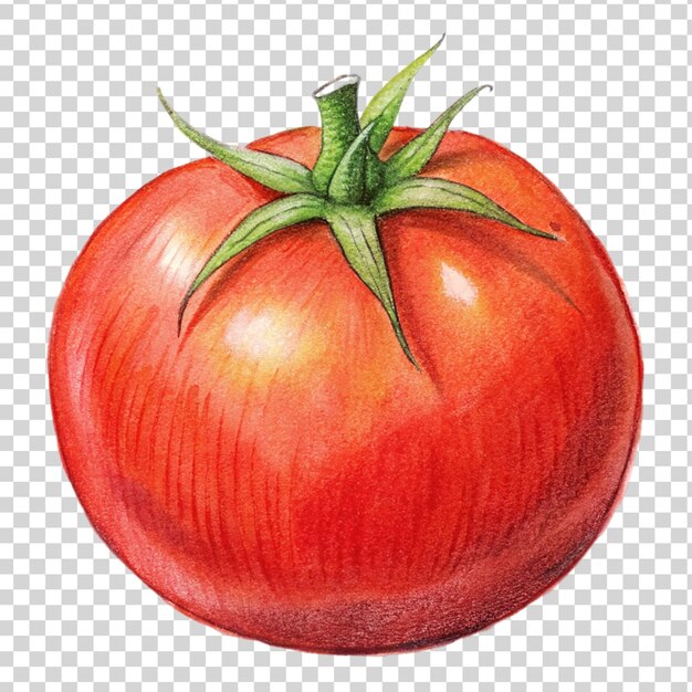 PSD rode tomatenkunst geïsoleerd op een doorzichtige achtergrond