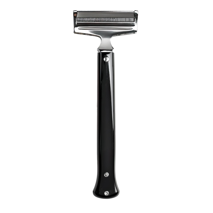 PSD roestvrij barbershop scheermes met zwart handvat
