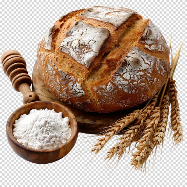 PSD roggenbrood geïsoleerd op doorzichtige achtergrond sourdough brooddag en brooddag