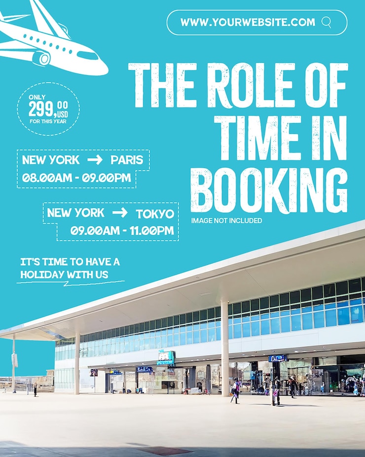 PSD the role of time in booking travelling and tour design for social media and instagram post template