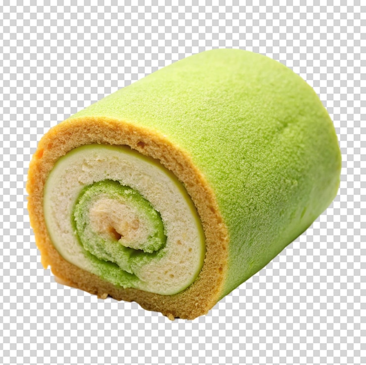 PSD 滾蛋糕綠色 孤立的白色背景