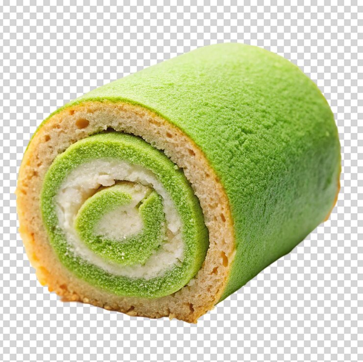 PSD 滾蛋糕綠色 孤立的白色背景