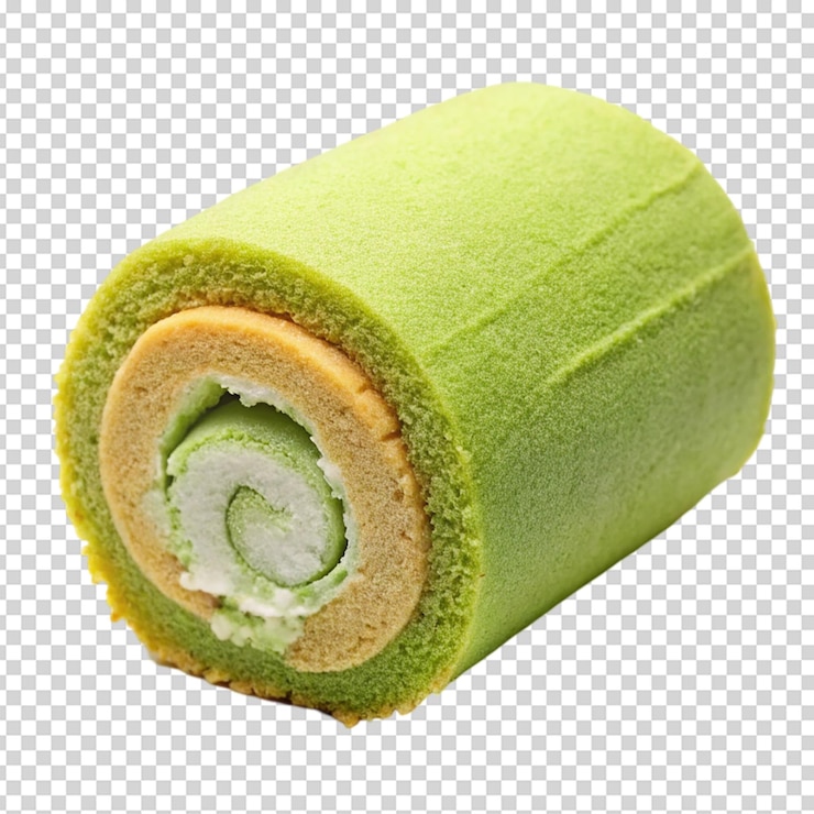 PSD 滾蛋糕綠色 孤立的白色背景