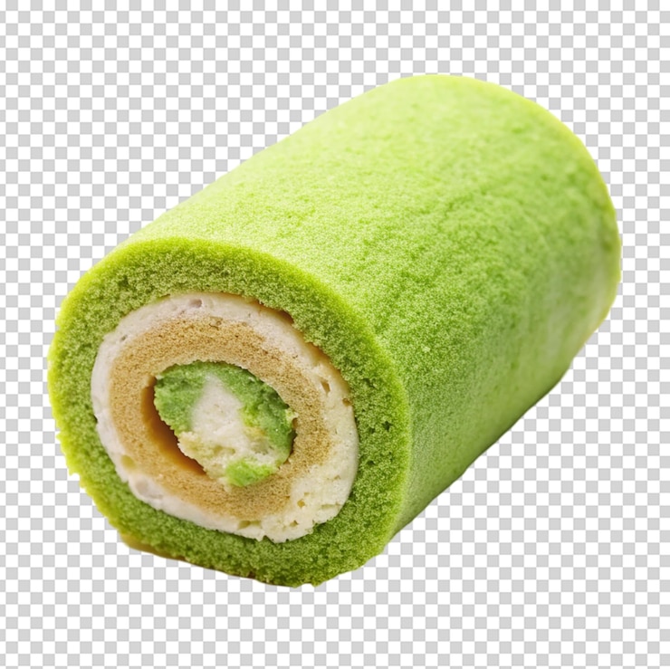 PSD 滾蛋糕綠色 孤立的白色背景