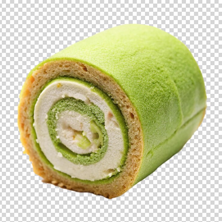 PSD 滾蛋糕綠色 孤立的白色背景