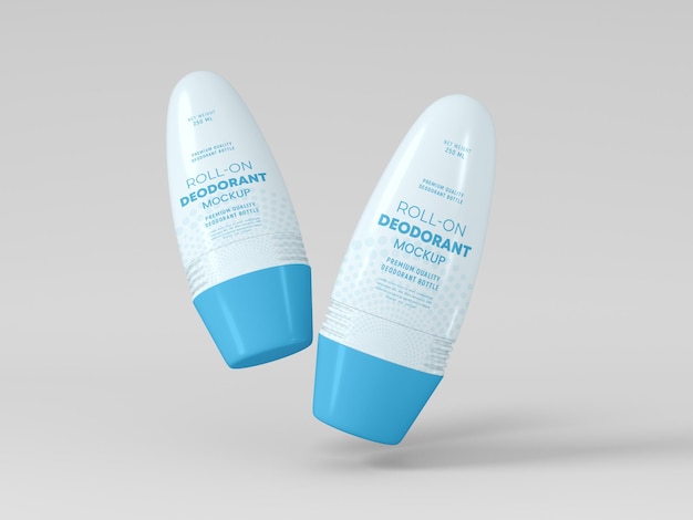 Roll on  deodorant bottle mockup