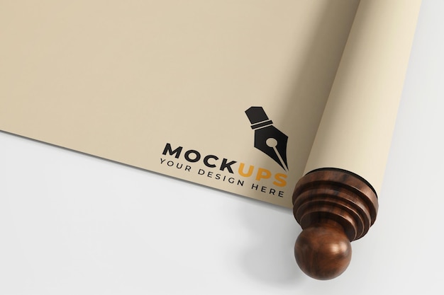 PSD roll paper mockup