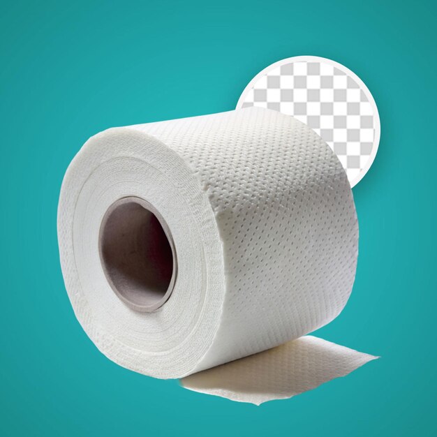 PSD roll of toilet paper on transparent background with editable mask layer