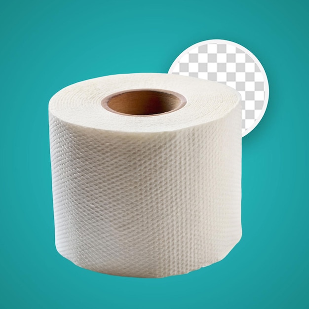 PSD roll of toilet paper on transparent background with editable mask layer
