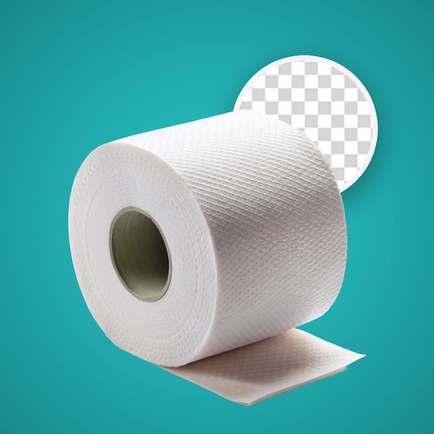 PSD roll of toilet paper on transparent background with editable mask layer