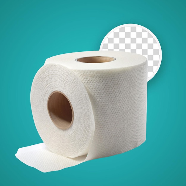 PSD roll of toilet paper on transparent background with editable mask layer