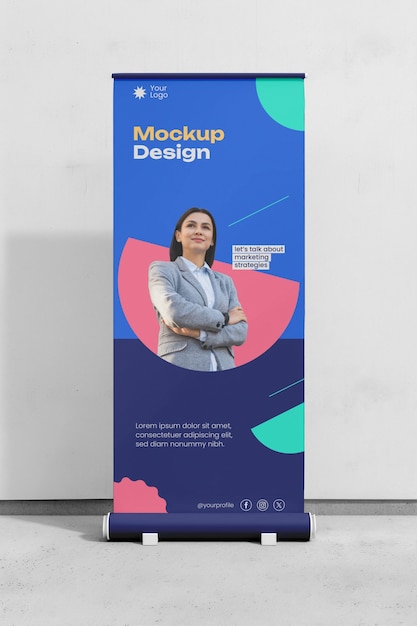 PSD roll up banner mockup