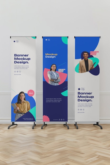 PSD roll up banner mockup