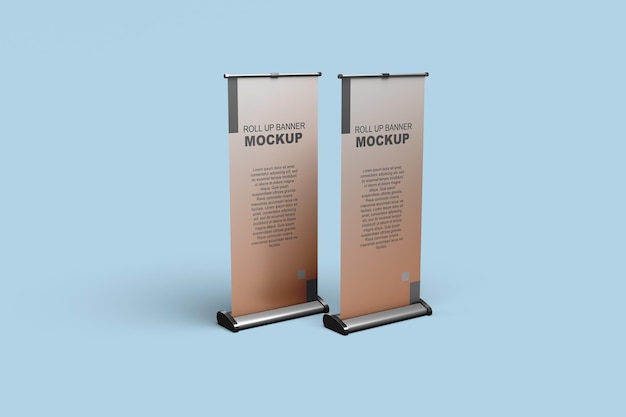 Mockup di banner arrotolabile