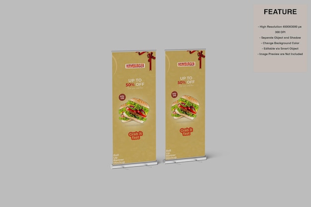 Roll up banner mockup