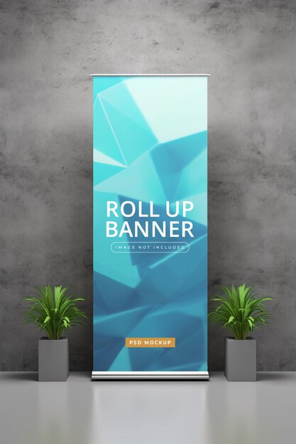 PSD roll up banner mockup