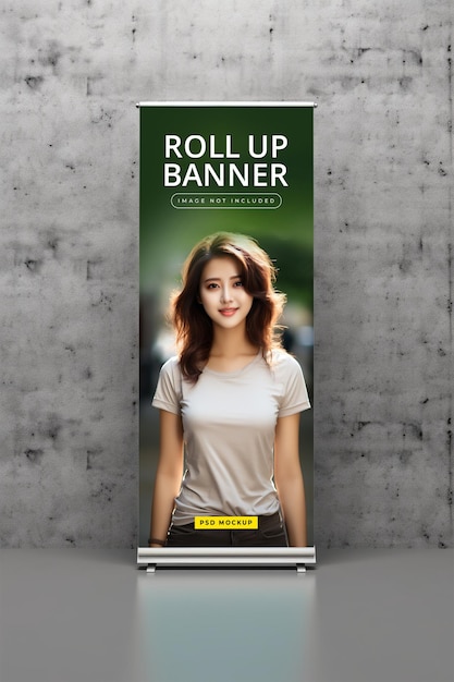 PSD roll up banner mockup