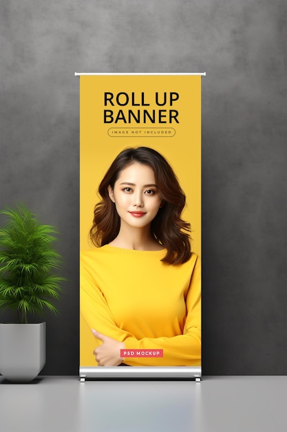 PSD roll up banner mockup