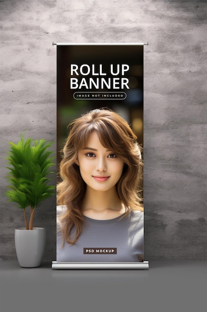 PSD roll up banner mockup