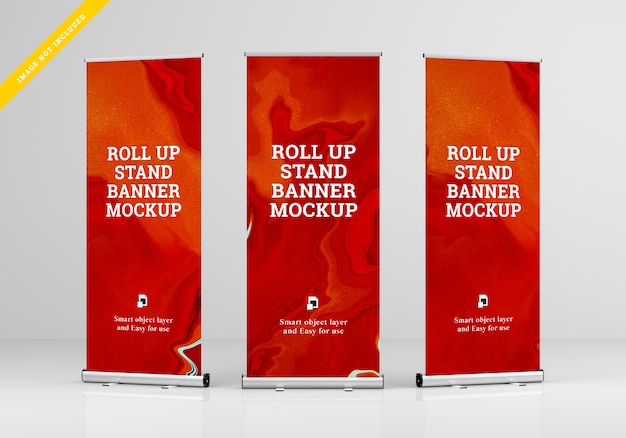 Roll up banner stand mockup. sjabloon psd.