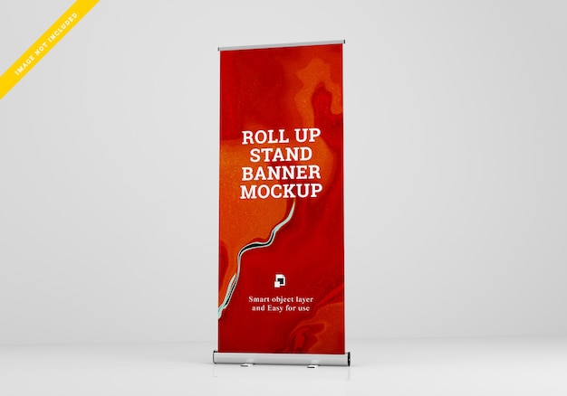 Roll up banner stand mockup. modello .