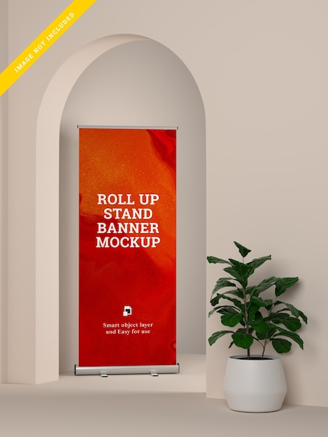 Roll Up Banner Stand Mockup