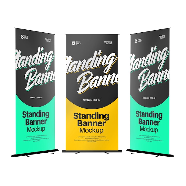 PSD roll up banners mockup