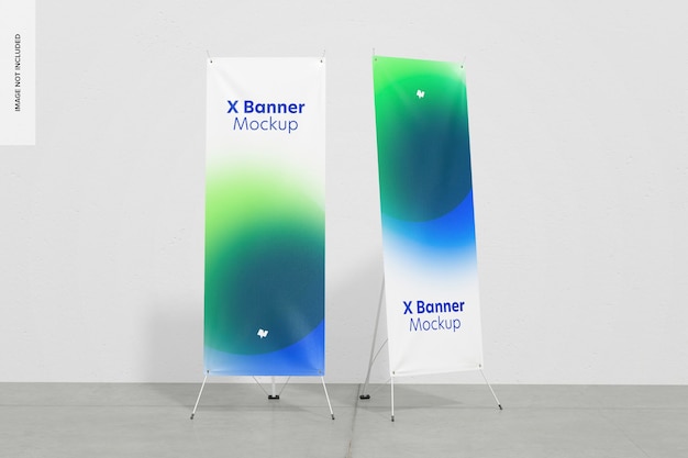 Roll-up или x-banners mockup