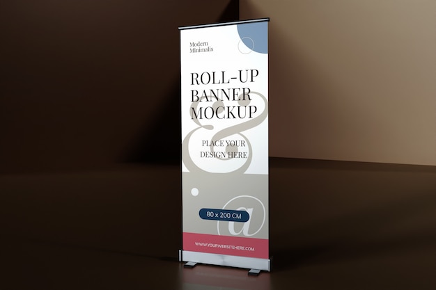 Roll-up stående banner-mockup