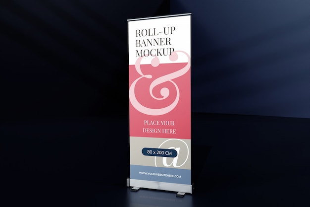 PSD mockup di banner in piedi roll-up