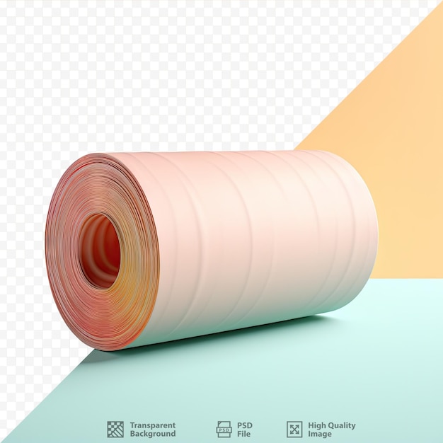 PSD roll of wallpaper on transparent background