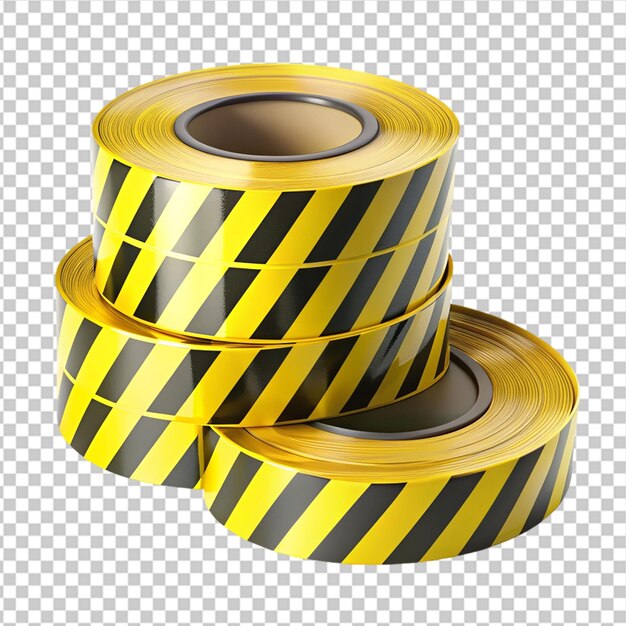 PSD a roll of yellow and black striped