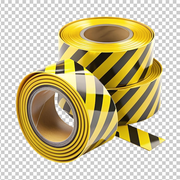 PSD a roll of yellow and black striped