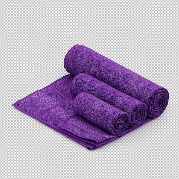 PSD rolled towel 3d isolated render