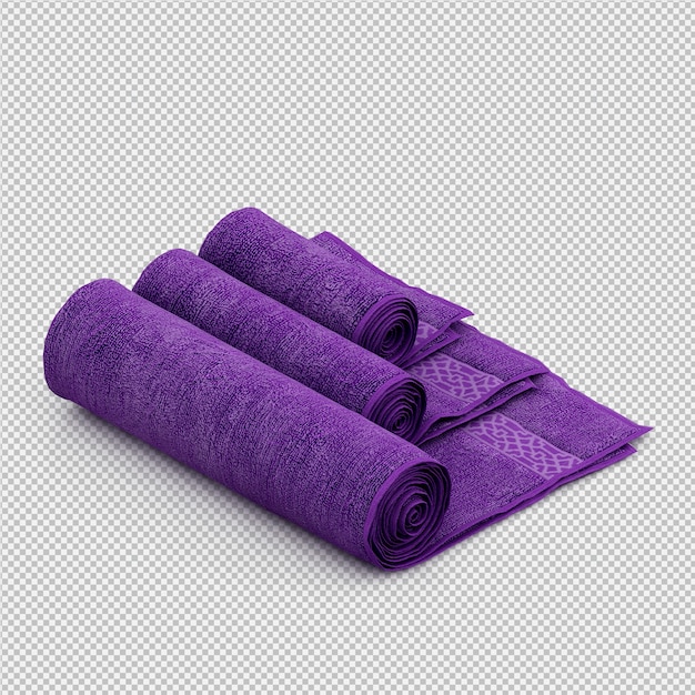 PSD rolled towel 3d isolated render