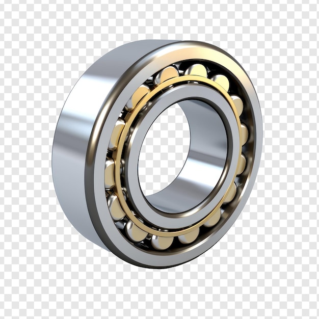 PSD a roller bearing on a white simple background floating in the air on transparency background psd