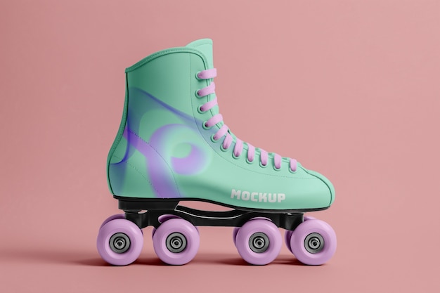 PSD roller skater mockup ontwerp