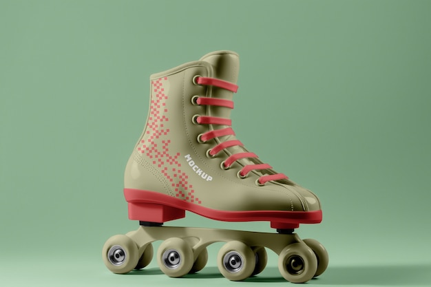 PSD roller skater mockup ontwerp