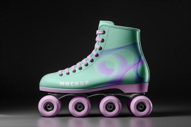 Roller skater mockup ontwerp