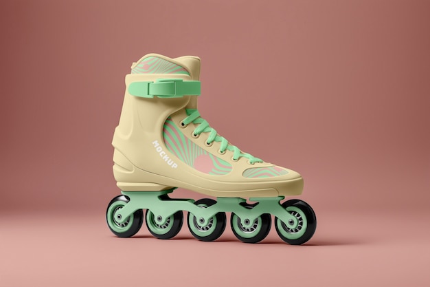 Roller skater mockup ontwerp