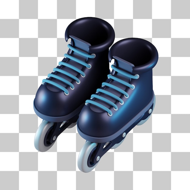 Roller skates 3d icon