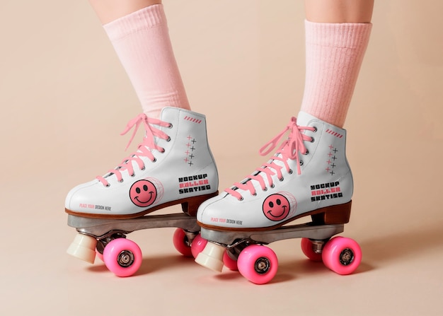 Roller skating mockup design