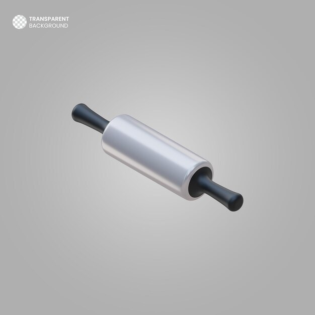 PSD rolling pin 3d render icon