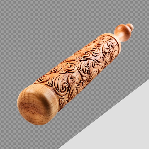 PSD a rolling pin png isolated on transparent background